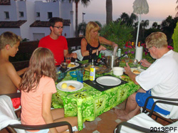 The last dinner we enjoyed on our own terrace