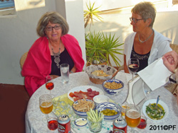 Monika and Margareta savouring Friberg's tapas