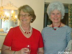 Pearl Mother with the evening's hostess, Margareta