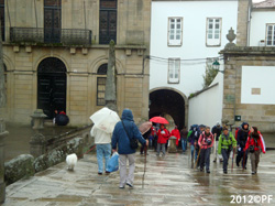 Rain, rain and new pilgrims arriving..