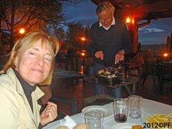 Barbecue night in Bilbao, Lelle at the grill