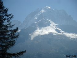 Mont Blanc is permanently covered with snow