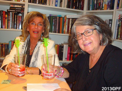 Colourful ladies with colourful drinks
