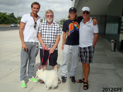 Trainer Sergio, Per, Elliot and granddad Kjell